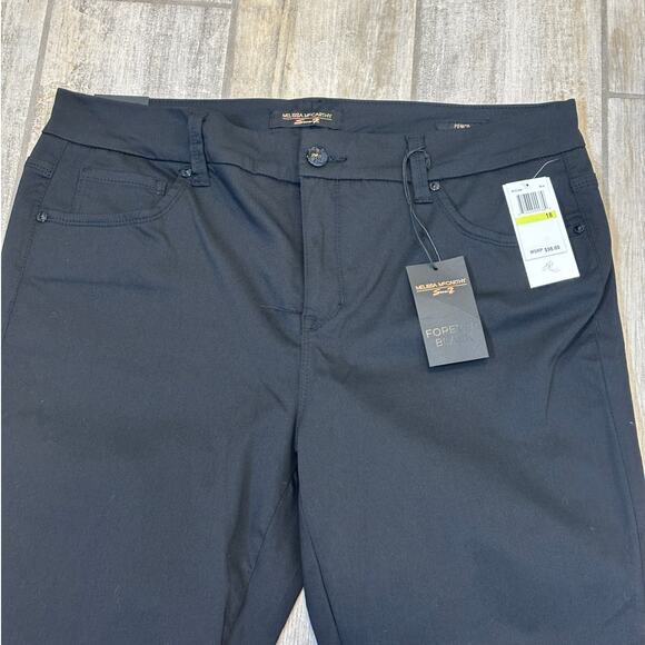 Melissa McCarthy Seven Forever Black Fadeless Pencil Plus Size 18 Jeans NWT - Picture 3 of 6